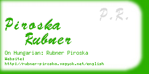 piroska rubner business card